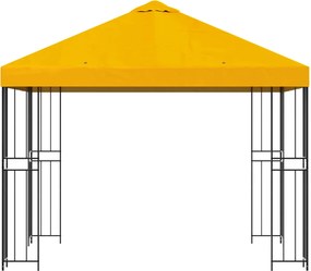 vidaXL Κιόσκι 3 x 3 m Κίτρινο Πολυεστέρας και Χάλυβας 190 gsm