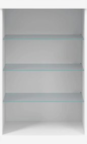 vidaXL Μπουφές με Φώτα LED Λευκός 60,5 x 37 x 100 εκ.