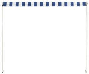 vidaXL Τέντα Συρόμενη Μπλε / Λευκό 150 x 150 εκ.