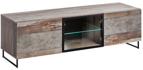 Έπιπλο Τηλεόρασης Με Φως Led Chestnut 16807539 150x45x44cm Multi-Black