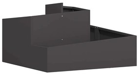 vidaXL Γλάστρα Κήπου Μαύρο 80 x 80 x 50 εκ. Κρύα έλαση από χάλυβα