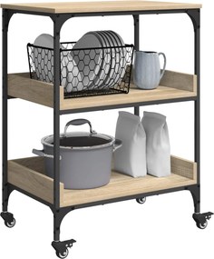 vidaXL Καρότσι Κουζίνας Δρύς Sonoma 60 x 41 x 80,5 εκ.