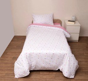 Σετ Κουβερτώριο Μονό 160x240 Ίκαρος Ροζ