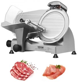 VEVOR Meat Slicer, 340W Electric Deli Food Slicer with 10&quot; SUS420 Stainless Steel Blade and Built-in Sharpening Stone, 0-0.6 inch Adjustable Thickness for Commercial and Home Use, Cut Meat and Cheese