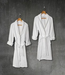 Beauty Home Μπουρνούζι με γιακά Belton Art 3014 100% Cotton Pennie 440gsm L/XL Λευκό