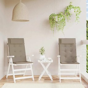 vidaXL Μαξιλάρια Καρέκλας με Πλάτη 2 τεμ. Taupe από Ύφασμα Oxford