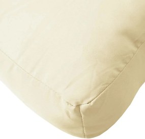 vidaXL Μαξιλάρι Παλέτας Κρεμ 60x60x9,5 εκ. Ύφασμα Oxford
