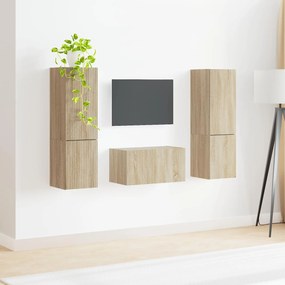 vidaXL Σετ επίπλου τηλεόρασης 5 τμχ. Δρύς Sonoma Επεξεργασμένο Ξύλο