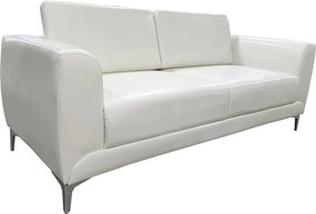 Καναπές Τριθέσιος ArteLibre ELFRIC Λευκό PU 190x81x81cm