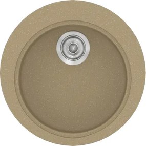Sanitec Classic 316 (48×48) - Γρανιτένιος νεροχύτης - Metallic CREAM