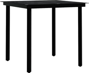 vidaXL Σετ Τραπεζαρίας Κήπου 3 Τεμαχίων Μαύρο