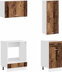 vidaXL Μονάδα κουζίνας LYON 8 pcs Παλαιωμένο ξύλο Επεξεργασμένο Ξύλο