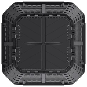 vidaXL Κάδος Κομποστοποίησης Μαύρος 93,3 x 93,3 x 80 εκ. 480 Λίτρων