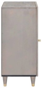vidaXL Πλαϊνό γραφείο με ράφι Γκρι και Χρυσό 40 x 33.5 x 75 εκ