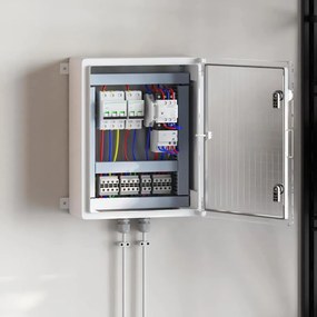 vidaXL Ντουλάπι Ελέγχου Γκρι 40 x 17,5 x 50 εκ. ΑΒΣ Πλαστικό