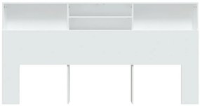 vidaXL Κεφαλάρι Με Αποθηκευτικό Χώρο Λευκό 200 x 19 x 103,5 εκ.