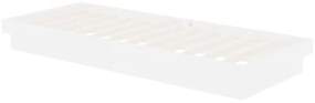 vidaXL Πλαίσιο Κρεβατιού Λευκό 75x190 εκ. Μασίφ Ξύλο Small Single