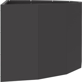 vidaXL Γλάστρα Μαύρο 90 x 45 x 35 cm Ατσάλι