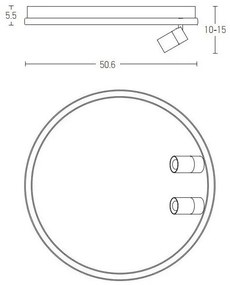Πλαφονιέρα Φωτιστικό Οροφής LED 61W IP20 3000K Zambelis-22015-Χρυσό 22015
