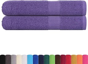 vidaXL Πετσέτες FROGN 2 τεμ. Μωβ 100x200 εκ. 360 γρ./μ²