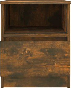 vidaXL Κομοδίνα 2 τεμ. Καπνιστή Δρυς 40x40x50 εκ. από Επεξεργ. Ξύλο