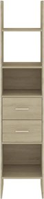 vidaXL Βιβλιοθήκη Χρώμα Sonoma Δρυς 40 x 35 x 180 εκ. από Επεξ. Ξύλο
