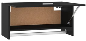 vidaXL Ντουλάπα Μαύρη 70 x 32,5 x 35 εκ. από Επεξ. Ξύλο