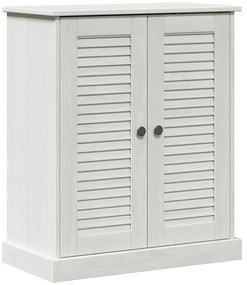 vidaXL Ντουλάπι Μπάνιου Λευκό 68 x 34 x 80 εκ Μασίφ ξύλο πεύκου