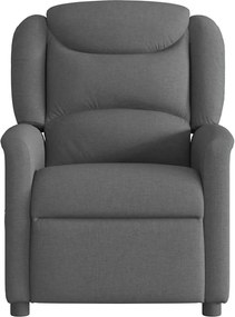 vidaXL Πολυθρόνα Μασάζ Ανακλινόμενη Σκούρο Γκρι Υφασμάτινη