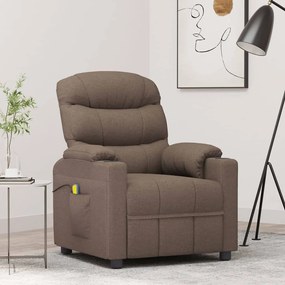 vidaXL Πολυθρόνα Μασάζ Taupe Υφασμάτινη