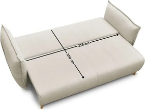 3-Seat Sofa-Bed Puffy - Cream Cream