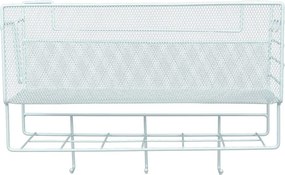 Επιτοίχιος Οργανωτής Γραφείου 36.5x13x25cm με Γάντζους Άσπρο ή Μαύρο