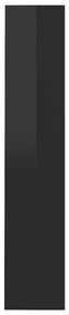 vidaXL Παπουτσοθήκη Τοίχου Γυαλ. Μαύρο 80 x 18 x 90 εκ. Μοριοσανίδα