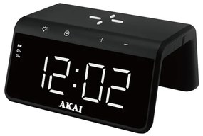 Akai ACRB-2000 Ψηφιακό ρολόι-ξυπνητήρι με ασύρματη φόρτιση – 15W-1105221-0011