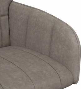 vidaXL Καρέκλες φαγητού 4 pcs Τεχνητό Δέρμα Γκρι 57 x 50 x 85 εκ.