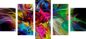 Αφηρημένο χρωματικό χάος εικόνας 5 μερών - 200x100