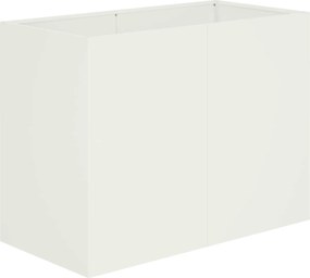 vidaXL Γλάστρα Κήπου Λευκό 80 x 40 x 60 cm Ψυχρής έλασης χάλυβας