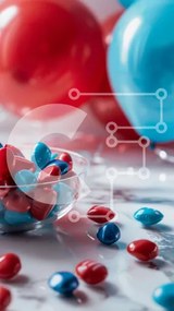 Intra Συλλεκτικό Ξύλινο Παζλ Plywood 4mm - Πολύχρωμες καραμέλες και μπαλόνια Σε Ξύλινο Κουτί - Διαστάσεις Puzzle: 10x10 cm – 25 κομμάτια