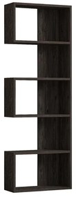 Βιβλιοθήκη Cascade σε σκούρο καρυδί απόχρωση 51,8x22x150 εκ. 51.8x22x150 εκ.