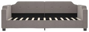 vidaXL Καναπές Κρεβάτι με Στρώμα Taupe 90 x 200 εκ. Υφασμάτινο