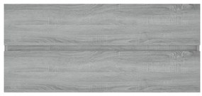 vidaXL Ντουλάπι Νιπτήρα Γκρι Sonoma 100x38,5x45 εκ. Επεξεργασμένο Ξύλο