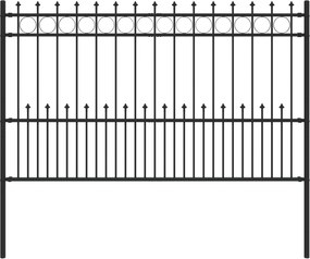 vidaXL Φράχτης Σπάικ Ρινγκ Μαύρο 200 x 130 εκ