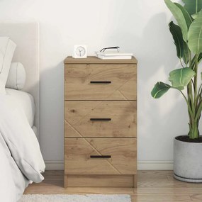 vidaXL Κομοδίνο artisan δρυς 38 x 38 x 66 εκ Επεξεργασμένο ξύλο
