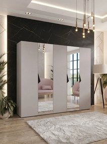 Ντουλάπα Sandi 250 Πεντάφυλλη-Κασμίρ-Με καθρέπτη