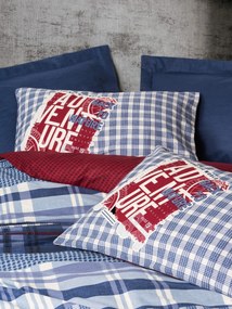 Ranforce Double Quilt Cover Set Roger - Dark Blue Dark