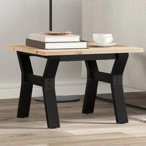 vidaXL Τραπεζάκι Σαλονιού Πλαίσιο Υ 50x50x35εκ Μασίφ Πεύκο/Ατσάλι