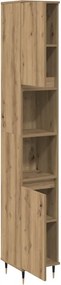 vidaXL Ντουλάπι μπάνιου Δρυς τεχνίτης 30x30x190 cm Κατασκευασμένο ξύλο