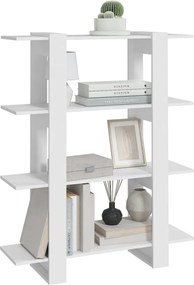 vidaXL Βιβλιοθήκη/Διαχωριστικό Χώρου Λευκό 100 x 30 x 123,5 εκ.