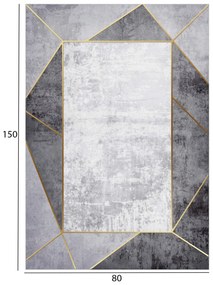 Χαλί Σαλονιού Josiane Γκρι 80x150εκ.