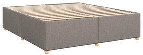 vidaXL Κρεβάτι Boxspring με Στρώμα Taupe 180x200 εκ. Υφασμάτινο